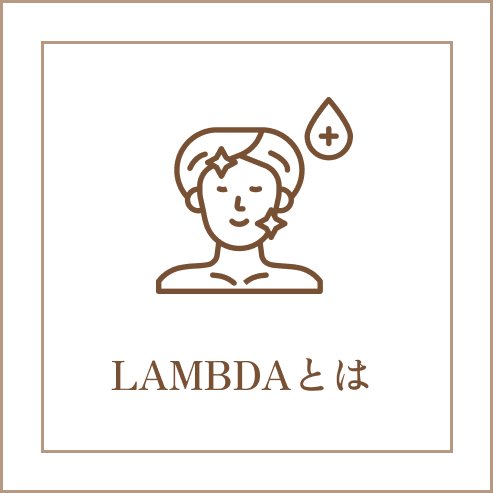 ABOUTページにつながるボタンの画像。LAMBDAジェルクレンジングの画像を使用。