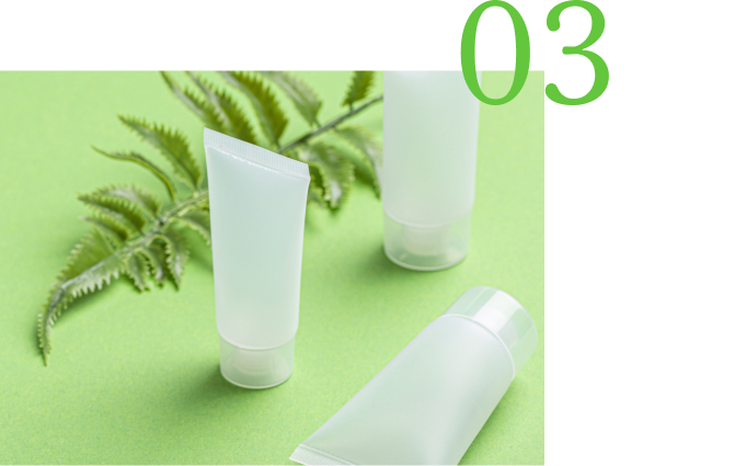 4つの特徴の3つ目。
小ロットから製造可能を表す商品の様子。